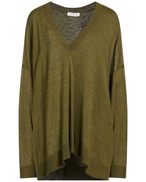 Manila Grace Military Jumper Acrylic, Wool, Viscose - Green