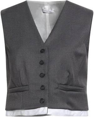 Motel Tailored Vest Polyester, Viscose, Elastic Fibers - Gray