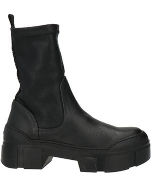 Vic Matié Ankle Boots Leather, Textile Fibers - Black