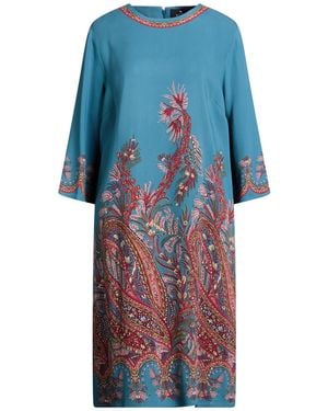 Etro Deep Midi Dress Viscose, Elastane - Blue