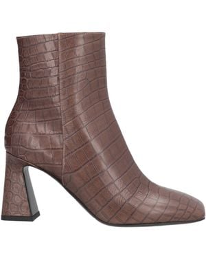Pollini Dark Ankle Boots Calfskin - Brown