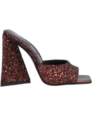 The Attico Sandals Textile Fibers - Brown
