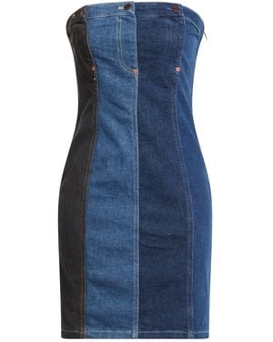 Moschino Mini Dress Cotton, Elastane - Blue
