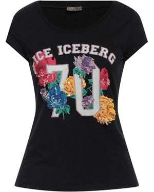 Ice Iceberg T-Shirt Cotton, Elastane - Black