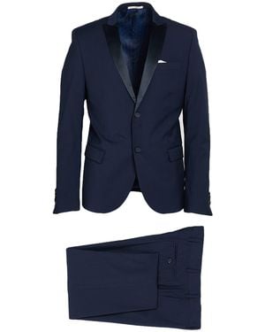 Daniele Alessandrini Suit Polyester, Viscose, Wool, Elastane - Blue