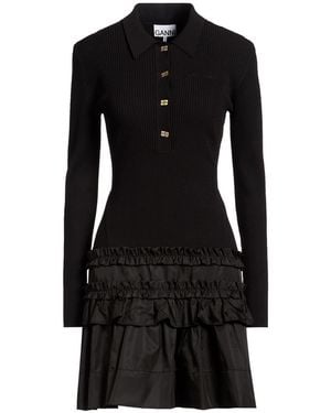 Ganni Mini Dresses - Black