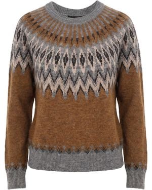 Roberto Collina Sweater Alpaca Wool, Polyamide, Wool - Brown
