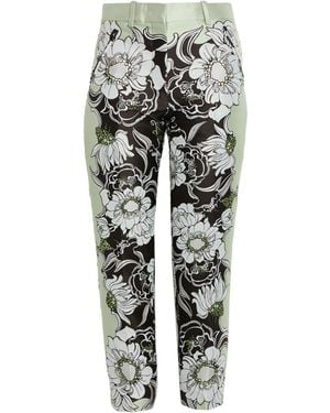 Valentino Garavani Pants Polyester, Silk, Metallic Fiber - White