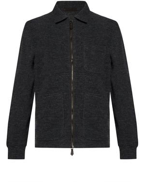 Isaia Cardigan Wool, Cashmere, Polyamide - Black