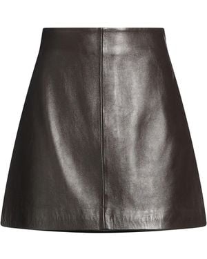 iBlues Dark Mini Skirt Sheepskin - Gray