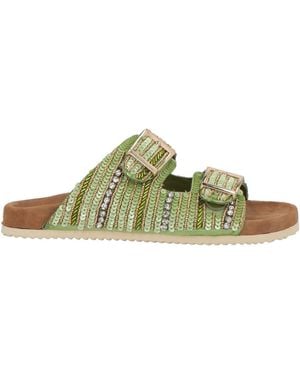 CafeNoir Light Sandals Textile Fibers - Green