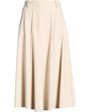 Purotatto Ivory Midi Skirt Viscose, Polyester, Elastane - Natural