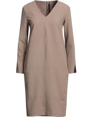 Manila Grace Vestito Corto - Marrone
