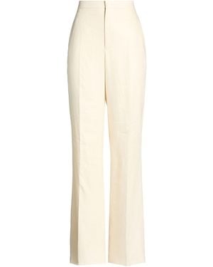Tagliatore 0205 Wide-Leg Linen Twill Trousers - White