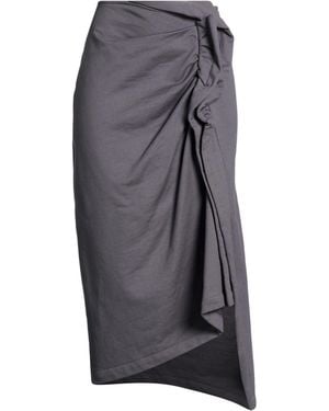 Dries Van Noten Midi Skirt Cotton - Gray