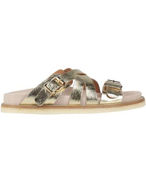 Laura Bellariva Sandals Leather - Metallic