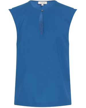 Mugler Top Virgin Wool, Elastane - Blue