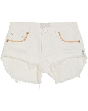 One Teaspoon Jeansshorts - Weiß