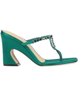 Giannico Thong Sandal Textile Fibres - Green