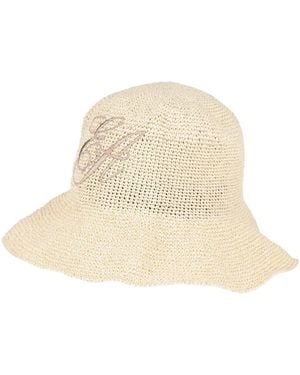 Emporio Armani Hat Paper Yarn - Natural