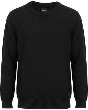 BOSS Sweater Cotton, Polyester - Black