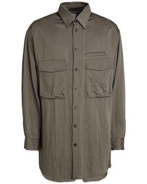 Lemaire Military Shirt Viscose, Polyamide - Grey
