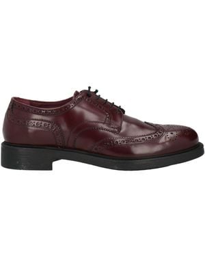 Triver Flight Burgundy Lace-Up Shoes Leather - Brown