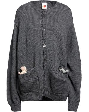 Sky High Farm Charcoal Cardigan Virgin Wool - Gray