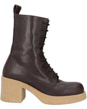 OA non-fashion Dark Ankle Boots Calfskin - Brown