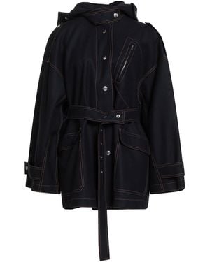 Mrz Midnight Overcoat & Trench Coat Virgin Wool, Polyamide, Cashmere - Blue