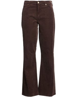 7 For All Mankind Dark Trousers Cotton, Modal, Polyester, Elastane - Brown