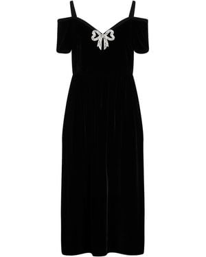 Saloni Midi Dress - Black
