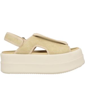 Rick Owens Cream Sandals Textile Fibres - Natural