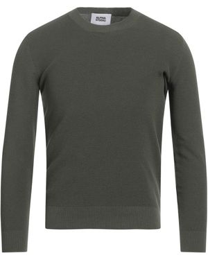 Alpha Studio Military Sweater Cotton, Polyester - Green