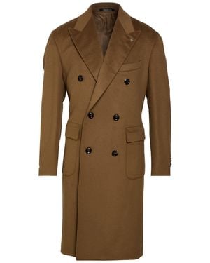 Pino Lerario Camel Coat Virgin Wool - Brown