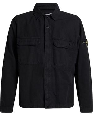 Stone Island Jacket Cotton - Blue