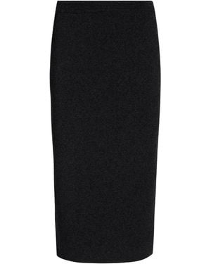 Tom Ford Midi Skirt Cashmere, Cotton, Polyamide - Black