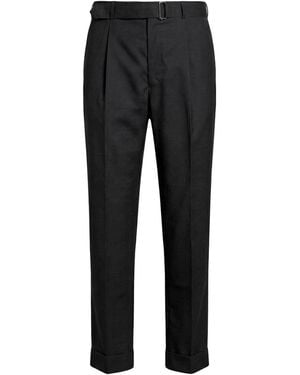 Officine Generale Charcoal Trousers Virgin Wool - Black