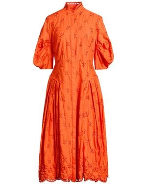 Erdem Midi Dress Polyester, Cotton - Orange