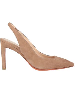 Santoni Khaki Pumps Leather - White