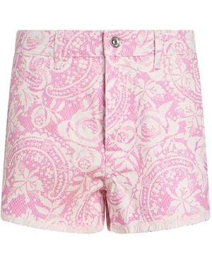 Liu Jo Denim Shorts Lyocell, Cotton - Pink