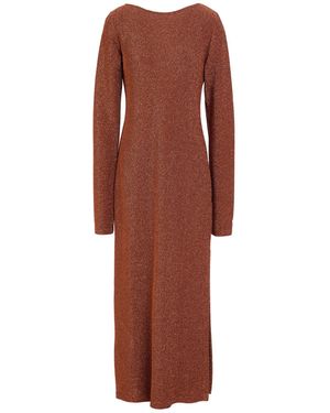 Ottod'Ame Midi Dress Viscose, Polyester, Nylon, Elastane - Red
