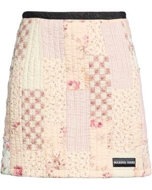 Marine Serre Mini Skirt Cotton - Natural