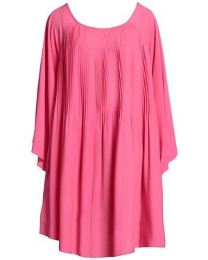 LAVIEPURE MAISON Fuchsia Mini Dress Rayon, Elastane - Pink