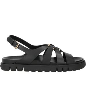 Ferragamo Flat Sandals - Black