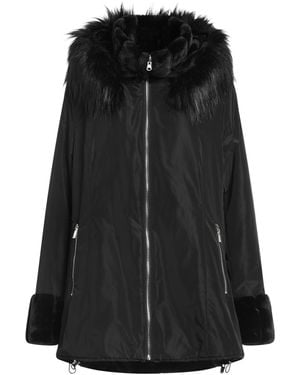 Baldinini Trend Coat Polyester, Acrylic, Modacrylic - Black