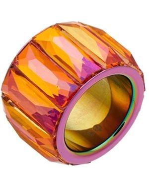 Swarovski Fuchsia Ring Metal, Crystal - Orange