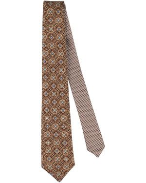 Canali Khaki Ties & Bow Ties Silk - Multicolor