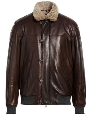Brunello Cucinelli Jacket Leather - Brown