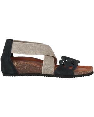 Igi&co Sandals Leather, Textile Fibers - Black